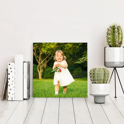 DBLAKI Personalized Photo to Canvas Print - Custom Canvas Prints With Your Photos,Custom Picture Frames Photo Prints Wall Art Ideal for Home Decor Gifts Keepsakes 8"x8"