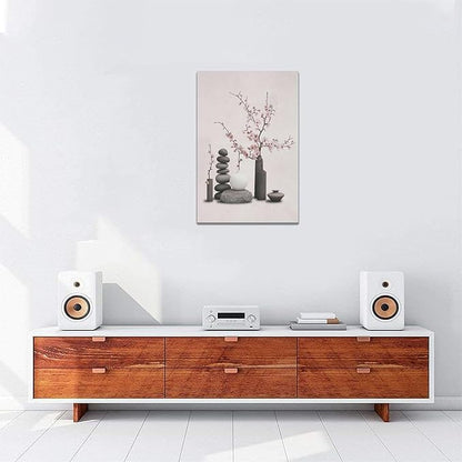 Zen Wall Art Zen Bathroom Pictures Wall Decor Spiritual Canvas Prints Meditation Decorations Painting Framed Artwork Office Home Spa Yoga Decor For Bedroom Dining Living Room 16"x24"