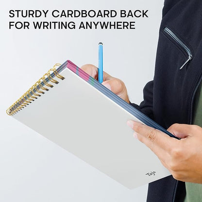 Taja To Do List Notepad - To Do List Notebook for Work with 52 Sheets, 9.8" x 6.5", Undated Daily Planner Perfect for Daily Tasks and Goal Setting, Notepad Suitable for Office, Home & School - Twilight Petals
