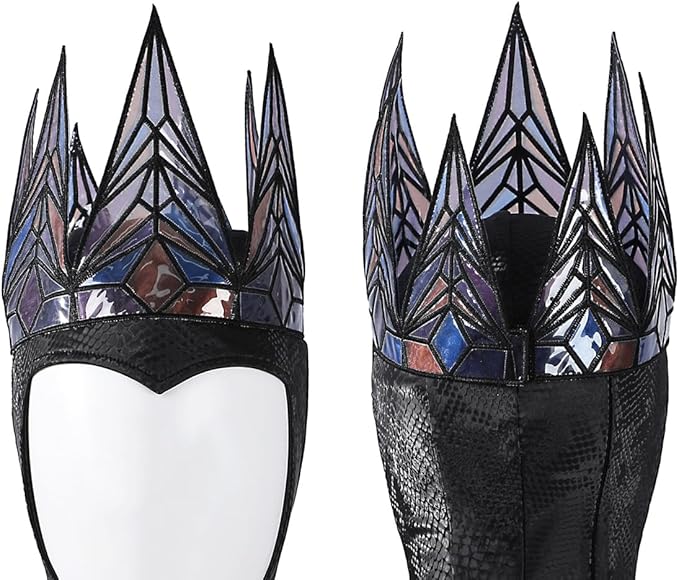 Advanced Crown - Highly Realistic for Evil Queen Tiara, Halloween Cosplay Party, Snow Stage Costume Accessories, Premium Gothic Headpiece, 23.5" x 7.2"