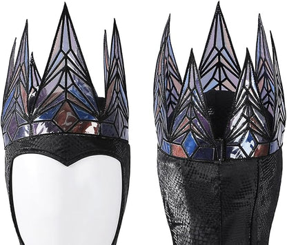 Advanced Crown - Highly Realistic for Evil Queen Tiara, Halloween Cosplay Party, Snow Stage Costume Accessories, Premium Gothic Headpiece, 23.5" x 7.2"