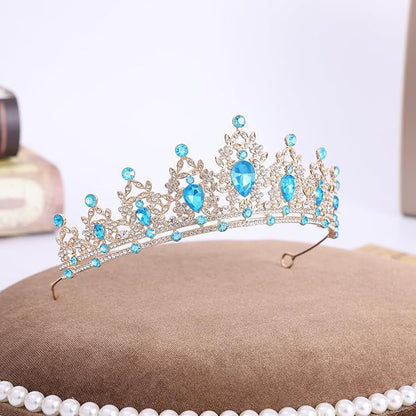 Princess Tiara and Crown for Women Wedding Tiaras for Bridal girls Tiaras and Crystal Crowns Rhinestone Headband Metal Hair Accessories for Costume Birthday Party Prom Gifts