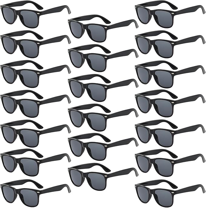 Pibupibu 10/20 Packs Adults Wholesale Neon Colors Square Retro Style Party Favors Sunglasses
