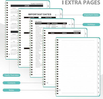 2026 Planner, Weekly and Monthly Calendar Academic Planner, Jan 2026 - Dec 2026, 8.5‘’ x 11'', Planning Agenda Book for Desk Accessories and School Supplies - Letter Size