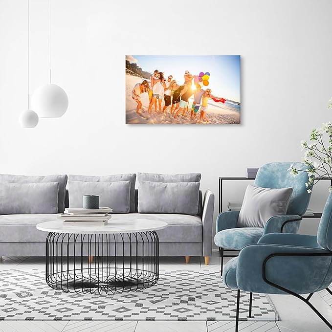 DBLAKI Personalized Custom Canvas Prints - Custom Framed Canvas Prints With Your Photos,Printed Photo To Canvas Wall Art Ideal for Home Decor Gifts Keepsakes 30" x18"