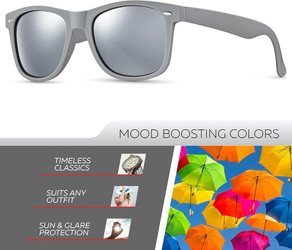 Retro Rewind Polarized Sunglasses for Men and Women - UV Protection Classic Sun Glasses