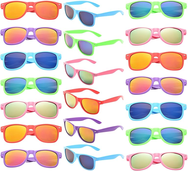YQVIE 20 Pack Wholesale Sunglasses for Men Women in Bulk 70s Retro Cheap Glasses for Party Supplies