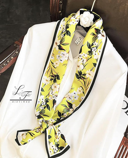 Head Scarf Hair Neck Scarves For Women Purse Bag Scarfs For Handbags Silky Long Thin Satin Headscarf Fashion
