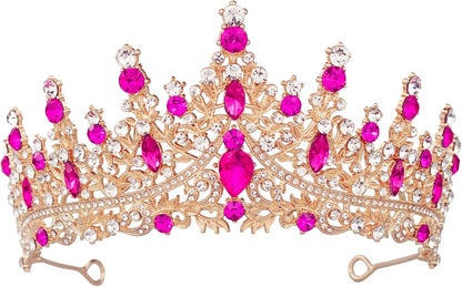 Tiaras and Crowns for Women Crystal Princess Tiaras Rhinestone Queen Crowns For Wedding Bridal Birthday Prom Pageant Party (Tiara 100)