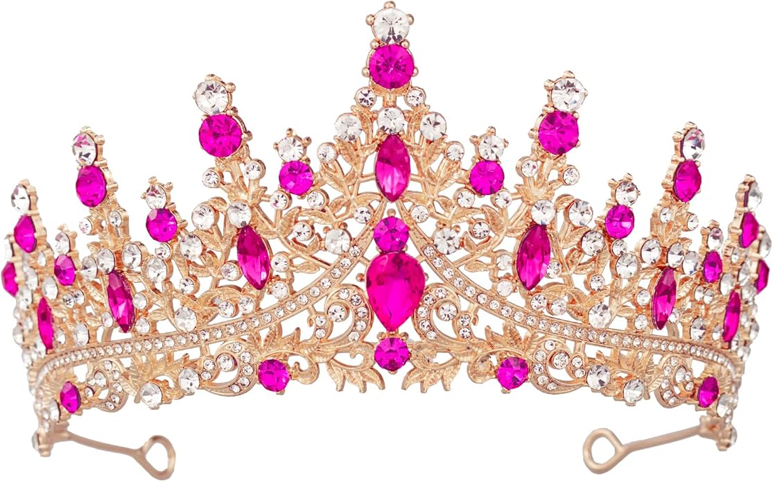Tiaras and Crowns for Women Crystal Princess Tiaras Rhinestone Queen Crowns For Wedding Bridal Birthday Prom Pageant Party (Tiara 100)