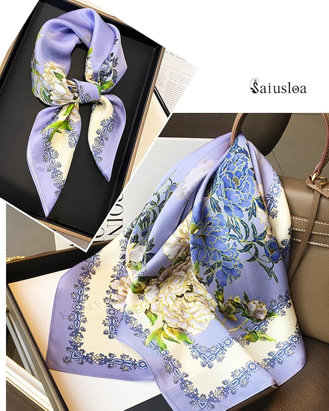 Neck Scarf For Womens Silky Head Scarves Hair Bandanas Square Scarf Fashion Accessories lightweight