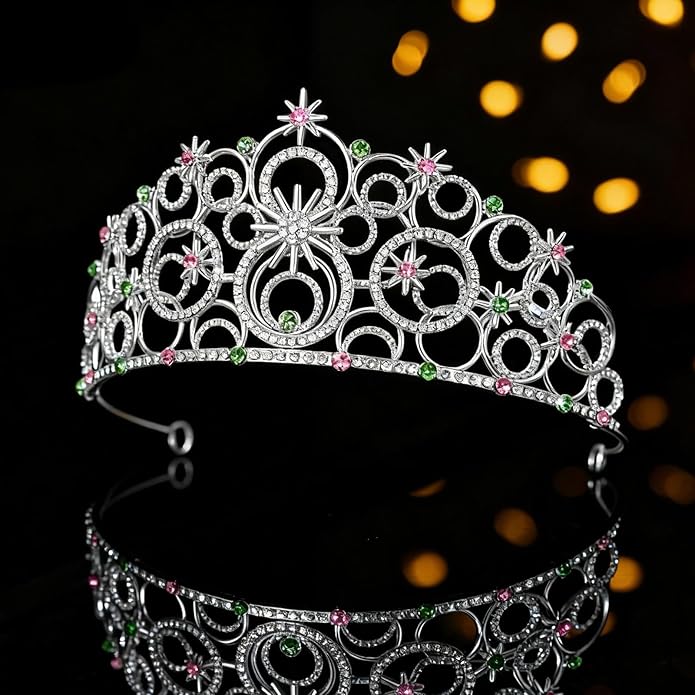 Stellar Crown for Women & Princess Tiaras, Wicth Merch Hat Accessories for Halloween, Bubble Headpiece for Women Party Dress Outfits