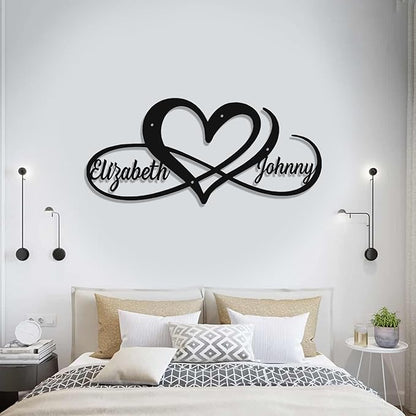 Metal Infinite Love Decor | Personalized Infinity Sign | Gifts for Her | Personalized Wedding Gift for Couple | Engagement Gift | Bridal Shower Gift | Couples Gift