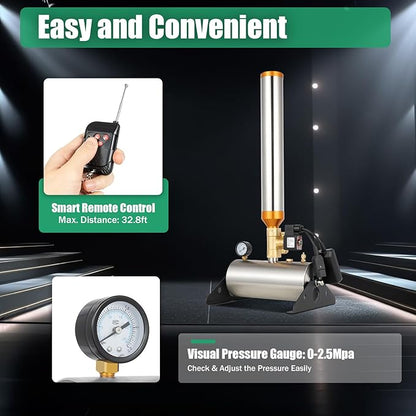 2PCS Confetti Machine, Electric Confetti Cannon with with Remote Control and 4ft Long Power Cord, Professional Confetti Cannons for Wedding, Party, Stage Shows, Christmas
