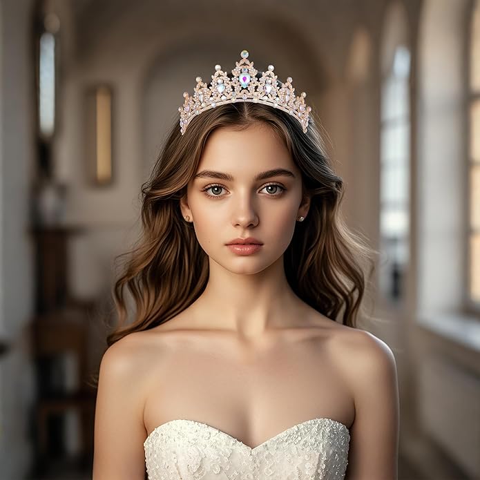 Kamirola - Queen Crown and Tiaras Princess Crown for Women and Girls Crystal Headbands for Bridal, Princess for Wedding and Party（01）