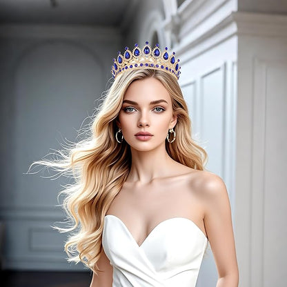 Kamirola Tiaras Princess Crown for Women and Girls Crystal Headbands for Bridal, Princess for Wedding and Party(TR21)