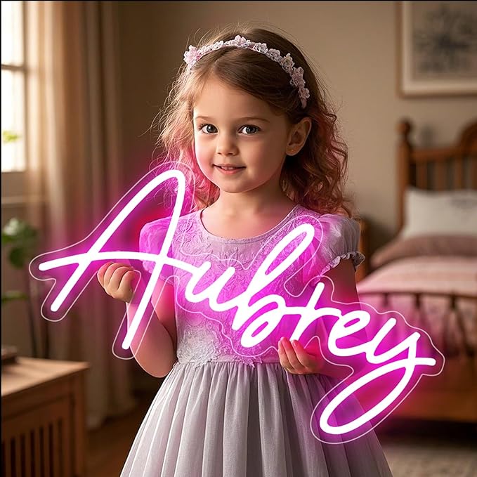 Custom Neon Sign, Handmade Personalized Neon Lights for Wall Décor, Bedroom, Birthday, Wedding Party, Bar, Shop Logo, Custom LED Neon Signs Gifts for Girlfriend Family