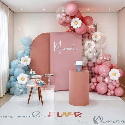 Pink And Blue Balloons Dusty Arch Kit Garland Nude For Gender Reveal Baby Shower Decorations Bear