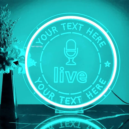 Custom Live On Air Neon Signs for Wall Decor, Personalized LED Live Neon Light Handmade Sign Gift for Twitch Tiktok Youtube Streamer Gamer, Studio Game Room Bedroom Art Decoration