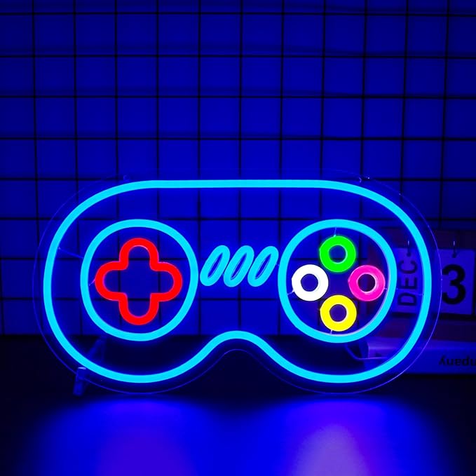 Game Neon Sign, Neon Signs for Wall Decor Neon LED Signs Gaming Room Neon Light Up Signs Home Decor for Bedroom Club Party Bar Shop USB Operated