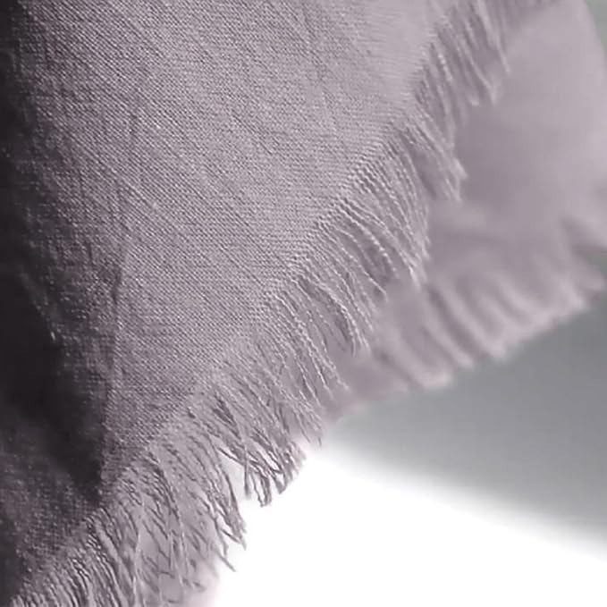 Handmade Cloth Napkins 100% Cotton Napkins with Fringe，Delicate Handmade Cloth Napkins for Dinners, Parties, Weddings and More，18 x 18 Inch Set of 12 - Lavender