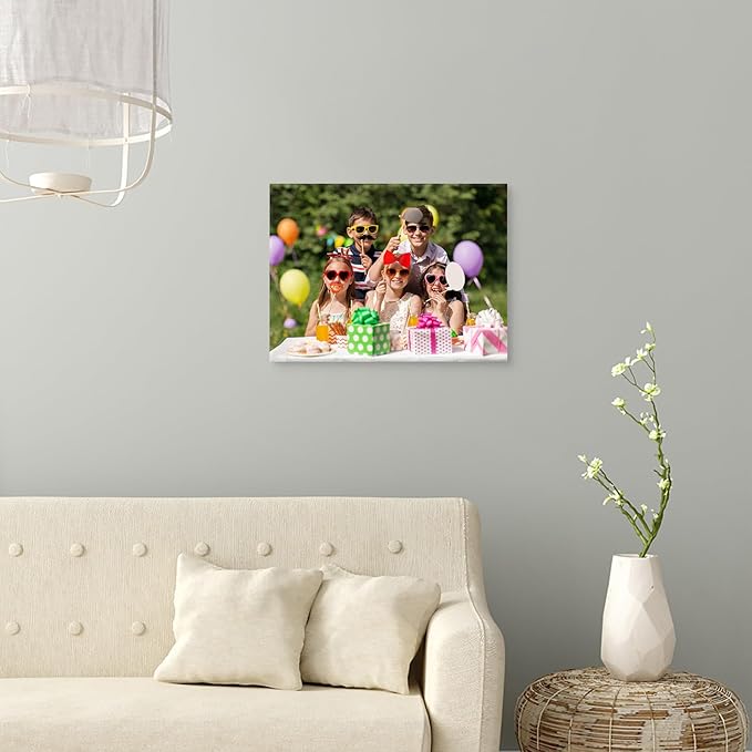 DBLAKI Personalized Custom Canvas Prints - Custom Framed Canvas Prints With Your Photos,Printed Photo To Canvas Wall Art Ideal for Home Decor Gifts Keepsakes 16" x12"