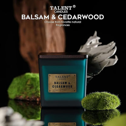 Scented Soy Candles, Deluxe Noble Aromatherapy Candles, Balsam & Cedarwood, Candles for Home Scented, 7.05oz