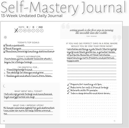 Self-Mastery Journal for Men - Gratitude Journal – 5 Minute Journals - Reflection Manifestation Journal for Mindfulness – Goal/Guided Gratitude Journel for Women & Men (Olive)