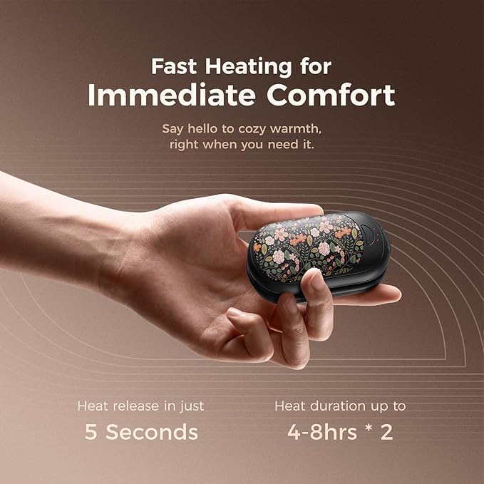 OCOOPA Magnetic Hand Warmers Rechargeable 2 Pack, UL Safety Heat 100-126°F, 3-Settings, Pocket-Sized, Max. 8 Hrs Long Lasting,Great for Raynauds, Golf, Hunting, Camping, Gifts for Men Women, UT3 Lite