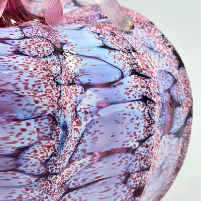 Luke Adams Glass Handmade Glass Pumpkins Handmade Table Top Home Decor (Squat, Cherry Blossom)