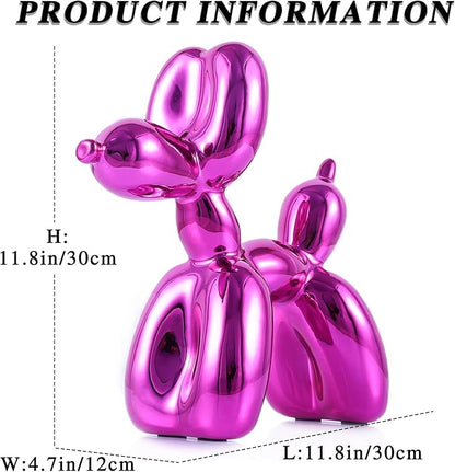 Red Balloon Dog Decor, Animal Shelf Decor, Preppy Room Cute Statue, Bedroom Modern Sculpture Desk, Office Gold Decorations Small Figurines