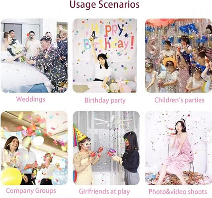 Confetti Cannon,Self-Inflating Confetti Poppers,Wedding and Birthday Party Poppers 20PCS