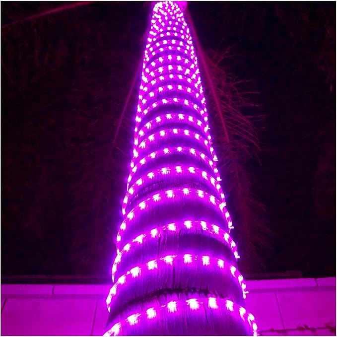 Russell Decor 30ft/9m Led Rope Lights Lamps Kit Indoor Outdoor Decorative Lighting for Party Wedding Valentine's Day Backyard Patio Deck Bright Flexible String Tube Lights Waterproof- Pink