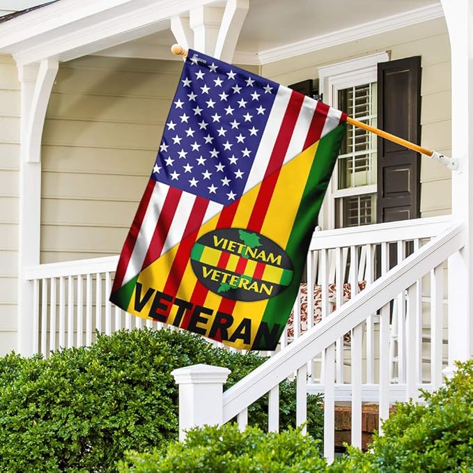FLAGWIX Vietnam Veteran American Flag – USA Premium Polyester House Flag 30x40 – 4th of July, Veterans Day, Memorial Day, Independence Day Decorations for Home – Decorative Indoor Outdoor Flag