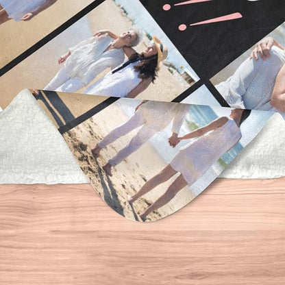 Mothers Day Personalized Gifts from Daughter Custom Blankets with Photos and Text Multiple Colors Sizes Soft Flannel Gifts for Women Birthday Gifts for Mom