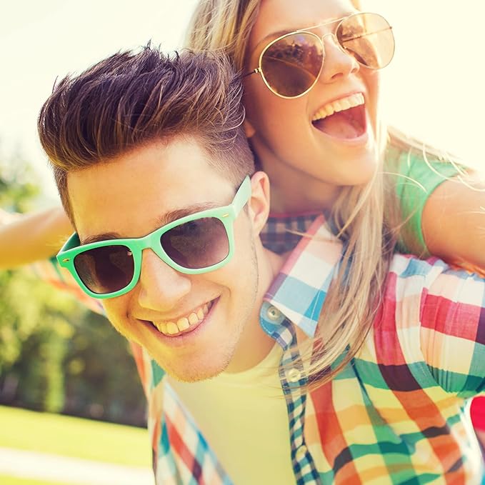 Pibupibu 10/20 Packs Adults Wholesale Neon Colors Square Retro Style Party Favors Sunglasses