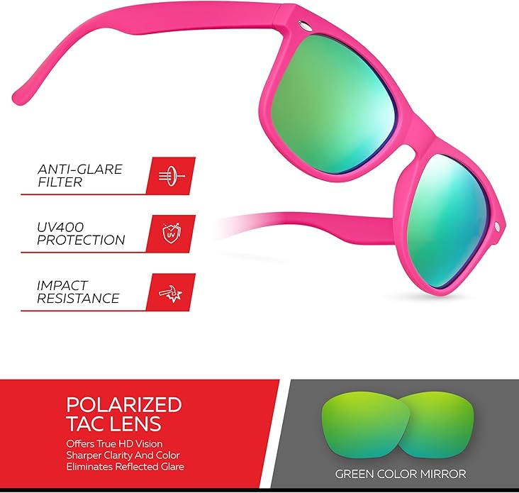 Retro Rewind Polarized Sunglasses for Men and Women - UV Protection Classic Sun Glasses