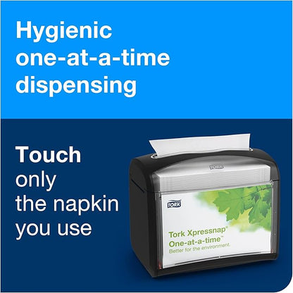 Tork Xpressnap Natural Dispenser Napkin N4, 2-ply, 1/2 Fold, One-at-a-Time Dispensing, 12 x 500, 8.5" x 6.5", 109906