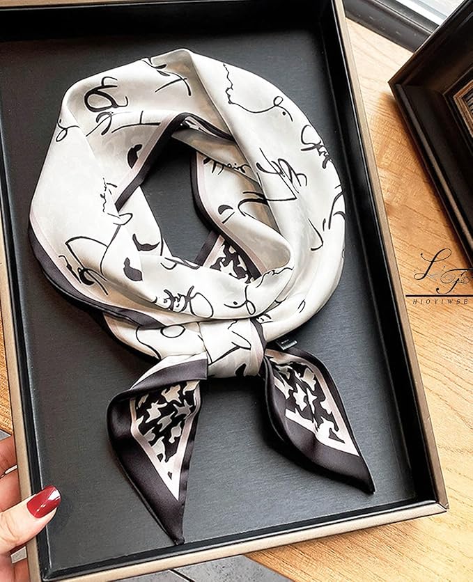 Head Scarf Hair Neck Scarves For Women Purse Bag Scarfs For Handbags Silky Long Thin Satin Headscarf Fashion