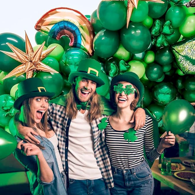 Green Balloons, 50pcs 12 Inch Different Shades Dark Green Balloons Green Latex Party Balloons for Party Decorations Patrick's Day Jungle Forest Themed Decorati