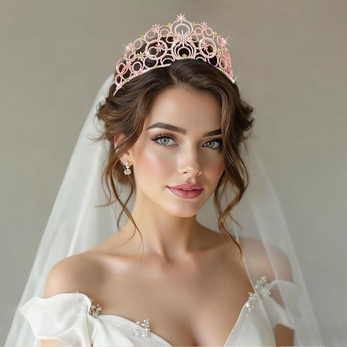 Stellar Crown for Women & Princess Tiaras, Wicth Merch Hat Accessories for Halloween, Bubble Headpiece for Women Party Dress Outfits