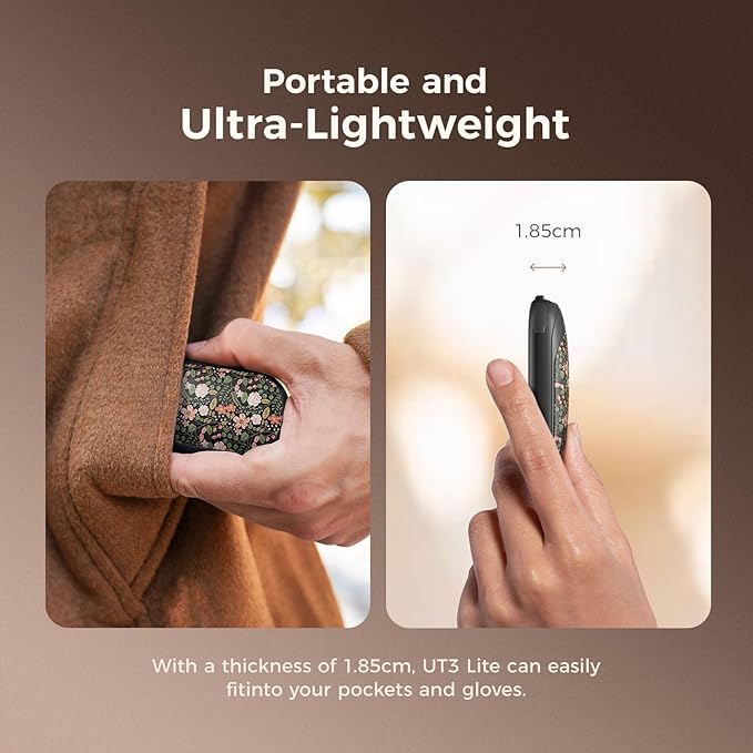 OCOOPA Magnetic Hand Warmers Rechargeable 2 Pack, UL Safety Heat 100-126°F, 3-Settings, Pocket-Sized, Max. 8 Hrs Long Lasting,Great for Raynauds, Golf, Hunting, Camping, Gifts for Men Women, UT3 Lite