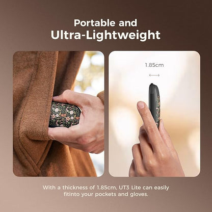 OCOOPA Magnetic Hand Warmers Rechargeable 2 Pack, UL Safety Heat 100-126°F, 3-Settings, Pocket-Sized, Max. 8 Hrs Long Lasting,Great for Raynauds, Golf, Hunting, Camping, Gifts for Men Women, UT3 Lite