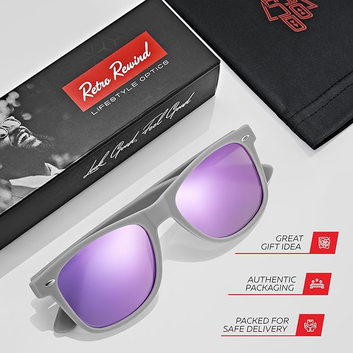 Retro Rewind Polarized Sunglasses for Men and Women - UV Protection Classic Sun Glasses