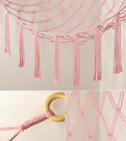 Stuffed Animal Storage Hammock Net - Toy Hammock Net for Stuffed Animals Corner - Hanging Stuff Animal Organizer Holder Large Pink Baby Nursery Room Decor