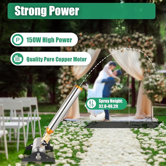 Confetti Machine, 2PCS 110V 150W Stainless Steel Professional Confetti Launcher Salute Cannon Machine Free Standing Adjustable Angle with Remote for Concerts Stage Weddings Parties