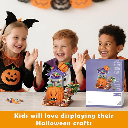 Halloween Pumpkin House Mini Building Blocks Set - 723PCS Halloween Themed Decor Kit, Creative Toys for Adults, Party for Adults
