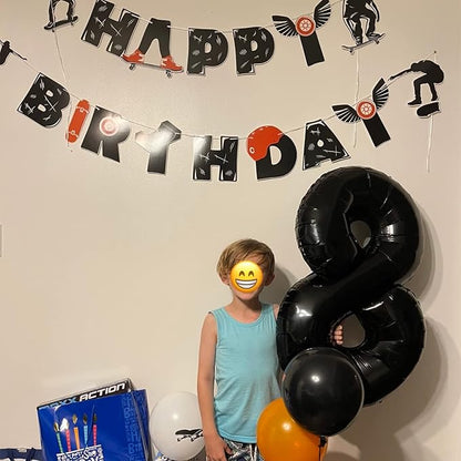 40'' Black Number 9 Balloons, Giant Self Inflating Foil Number Balloons Set 0-9, Large Digital 9 Helium Balloon for Girls Boys 9th Halloween Birthday Party Decorations Anniversary Photo Shoot Supplies
