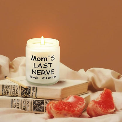Lihome Vanilla Coconut Scented Jar Candle, Mom's Last Nerve, 7oz, Gift Boxed