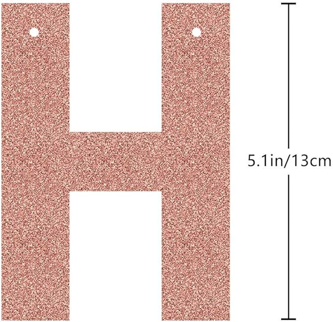 Rose Gold 16th Birthday Banner, Glitter Happy 16 Years Old Boy or Girl Party Decorations, Supplies